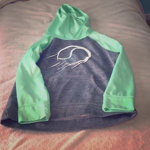 Green and Grey softball hoodie